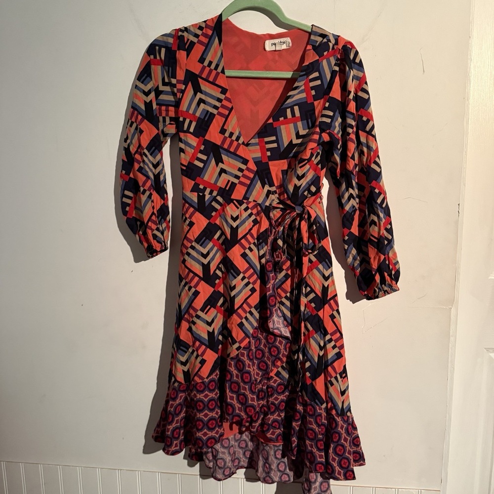 Anthropologie x Porridge‎ Amity Wrap Dress Size XS Petite Boho Ruffled